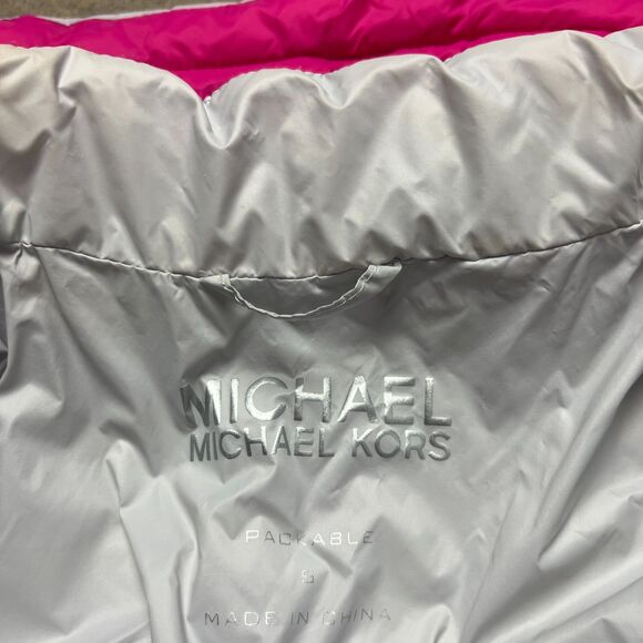 MICHAEL KORS Hot Pink Packable Puffer Jacket  Small - Picture 5 of 13